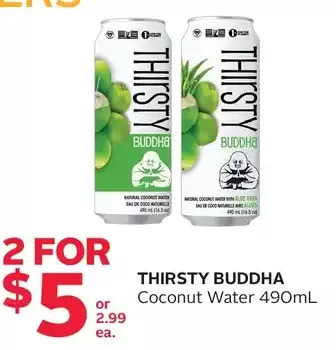 Rexall Thirsty Buddha Coconut Water offer