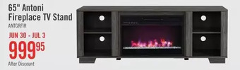 The Brick Antoni 62” TV Stand with Crystal Ember Firebox - Grey offer