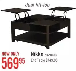 The Brick Nikko Coffee Table with Lift Top | End Table offer