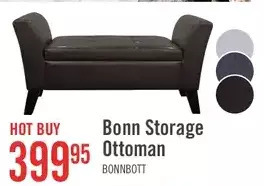 The Brick Bonn Faux Leather Storage Ottoman offer