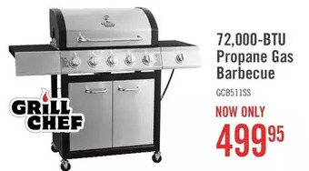 The Brick Grill Chef 72,000 BTU Propane Gas Barbecue - GCB511SSP offer