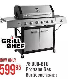 The Brick Grill Chef 78,000 BTU Propane Gas Barbecue - GCF601SSP offer