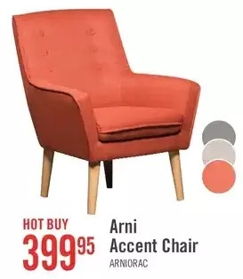 The Brick Arni Linen-Look Fabric Accent Chair - Orange offer