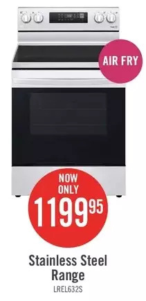 The Brick LG 6.3 Cu. Ft. Smart Convection Electric Range with Air Fry - LREL6323S offer