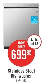 The Brick LG 24" Front Control Built-In Dishwasher with QuadWash® - LDFN3432T offer