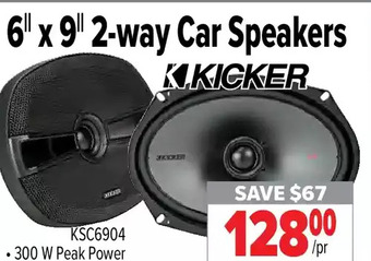 2001 Audio Video Kicker 6" X 9" 2-Way Car Speakers offer