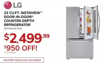 Goemans Appliances LG 23 Cu. Ft. Instaview Door-in-Door Counter-Depth Refrigerator offer