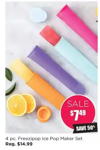 Kitchen Stuff Plus 4 Pc. Freezipop Ice Pop Maker Set offer