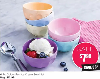 Kitchen Stuff Plus 6 Pc. Colour Fun Ice Cream Bowl Set offer