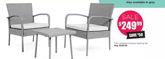 Kitchen Stuff Plus 3 Pc. Newport Outdoor Seating Set offer