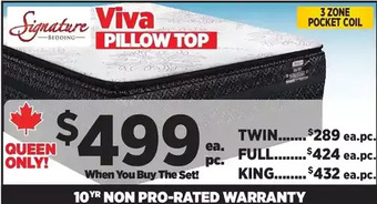 Surplus Furniture Viva Pillowtop Twin Mattress Set offer