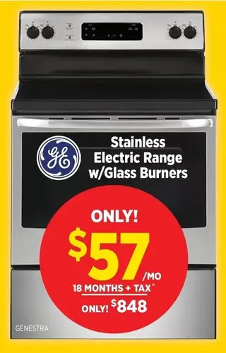 Surplus Furniture GE Stainless Steel 30" Electric Range offer
