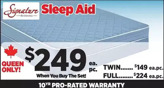 Surplus Furniture Sleep Aid Twin Mattress Set offer
