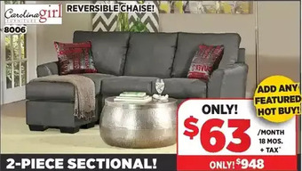 Surplus Furniture Graphite Casa 2-Piece Sectional offer