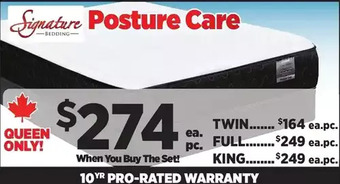 Surplus Furniture Posture Care Twin Mattress Set offer