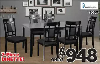 Surplus Furniture Viola Grey 7-Piece Dinette Set offer