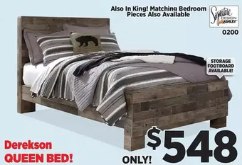 Surplus Furniture Derekson Gray Queen Panel Bed offer