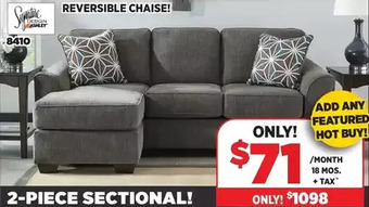 Surplus Furniture Brise Slate 2-Piece Sectional offer