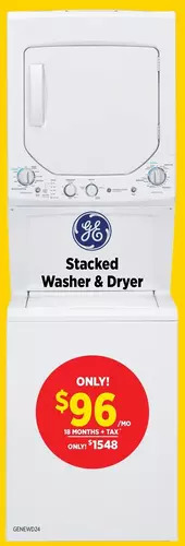 Surplus Furniture GE 27" Stacked Washer&Dryer offer