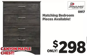 Surplus Furniture Canyon Maple 4 Drawer Chest offer