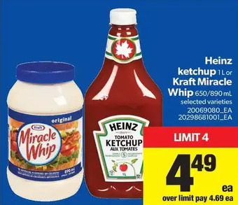 Real Canadian Superstore Heinz Ketchup or Kraft Miracle Whip offer
