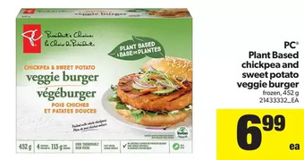 Real Canadian Superstore PC Plant Based Chickpea and Sweet Potato Veggie Burger offer