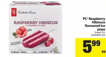 Real Canadian Superstore PC Raspberry Hibiscus Flavoured Ice Pops offer