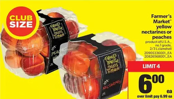 Real Canadian Superstore Farmer's Market Yellow Nectarines or Peaches offer