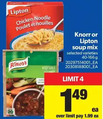 Real Canadian Superstore Knorr or Lipton Soup Mix offer