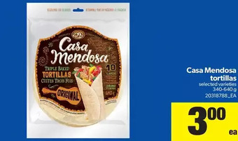 Real Canadian Superstore Casa Mendosa Tortillas offer