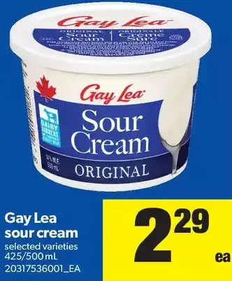 Real Canadian Superstore Gay Lea Sour Cream offer