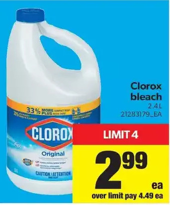 Real Canadian Superstore Clorox Bleach offer