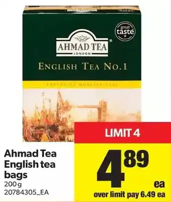 Real Canadian Superstore Ahmad Tea English Tea Bags offer
