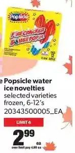 Real Canadian Superstore Popsicle Water Ice Novelties offer