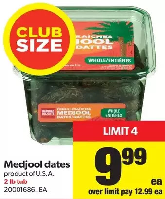 Real Canadian Superstore Medjool Dates offer