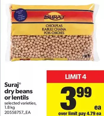 Real Canadian Superstore Suraj Dry Beans or Lentils offer