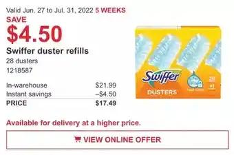 Costco Swiffer duster refills offer