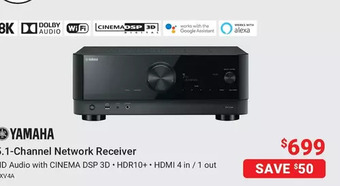 Visions Electronics Yamaha 5.1-Channel Network Receiver offer