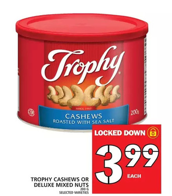 Food Basics Trophy Cashews or Deluxe Mixed Nuts offer