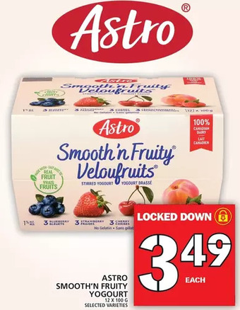 Food Basics Astro Smooth'n Fruity Yogourt offer