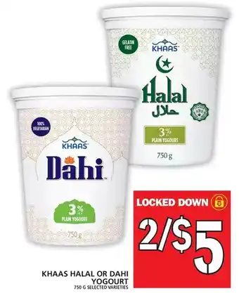 Food Basics Khaas Halal or Dahi Yogourt offer