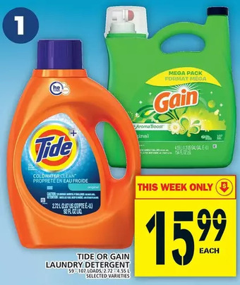 Food Basics Tide or Gain Laundry Detergent offer