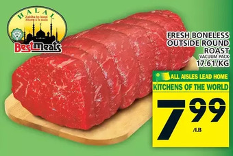 Food Basics Fresh Boneless Outside Round Roast offer