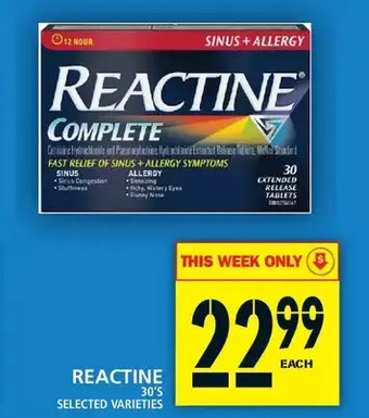 Food Basics Reactine offer