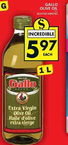 Food Basics Gallo Olive Oil offer