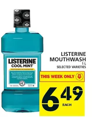 Food Basics Listerine Mouthwash offer