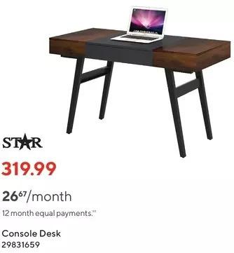 Staples Star Console Desk offer