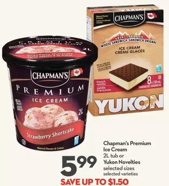 Longo's Chapman's Premium Ice Cream offer