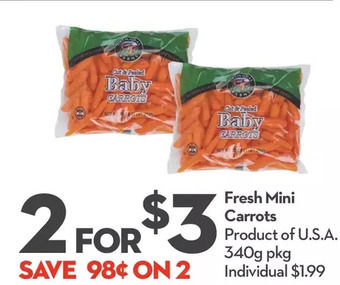 Longo's Fresh Mini Carrots offer