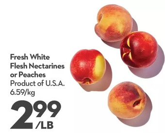 Longo's Fresh White Flesh Nectarines or Peaches offer
